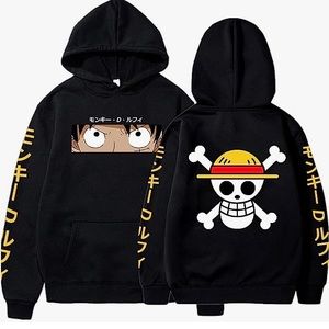 Anime Hoodie Monkey D Luffy Sweatshirt Gift Pullovers Tops